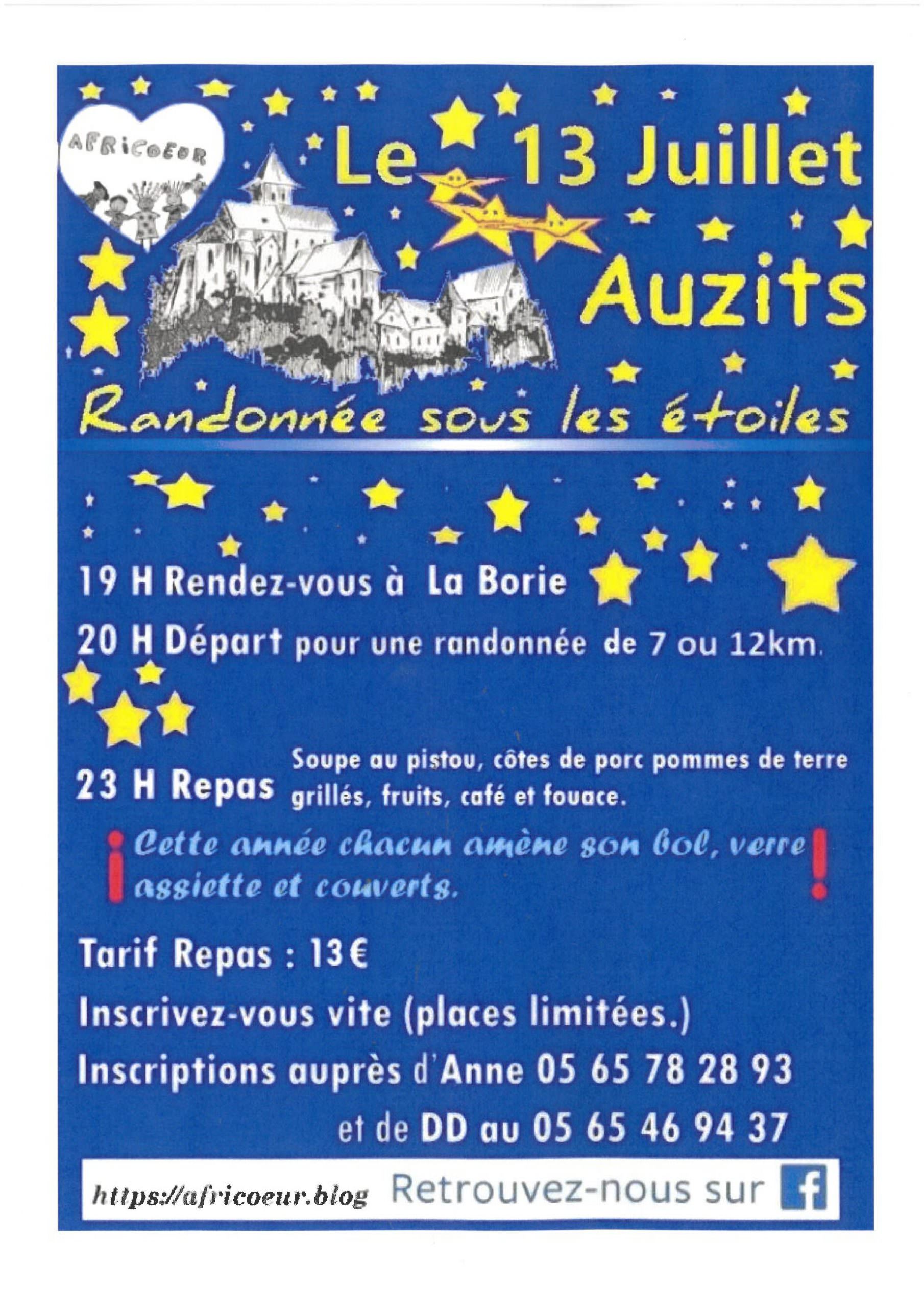 Lire la suite à propos de l’article Africoeur – Randonnée sous les étoiles – 13 juillet  2022